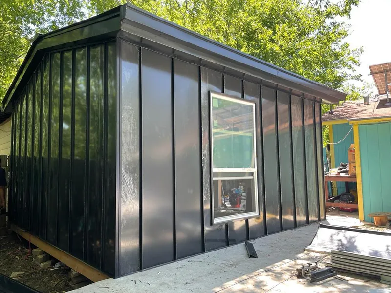 Black standing seam metal wall panels for Metal Roof Installation in Ilchester